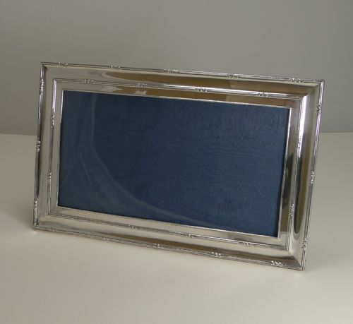 Large Antique English Sterling Silver Two-way Photograph / Picture Frame - 1909