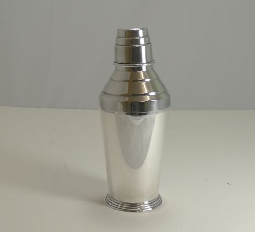 English Art Deco Cocktail Shaker by Atkin Brothers for J.c London C.1930