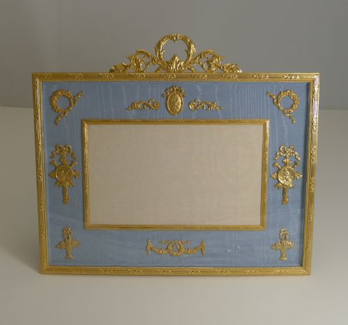 Large Antique French Gilded Bronze Photograph / Picture Frame C.1900