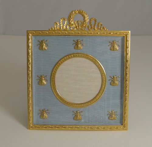 French Gilded Bronze Photograph / Picture Frame - Napoleonic Bees