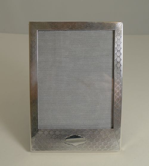 Smart English Sterling Silver Photograph / Picture Frame -1927
