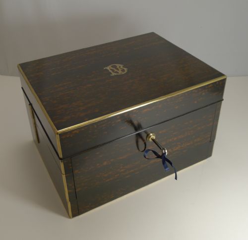 fig 3. Finest Grand Large Antique English Coromandel Jewellery Box c.1860