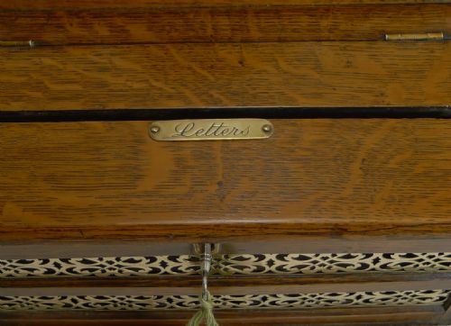 fig 2. Antique English Oak & Brass Letters Box c.1890