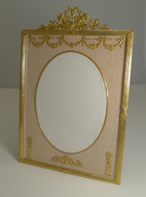 Large French Gilded Bronze Photograph Frame C.1890