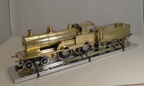Fine "George Fifth" Model Locomotive and Tender on Stand by W H Tunnicliffe