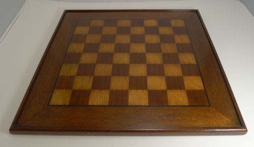 Large Antique English Chess Board C.1900