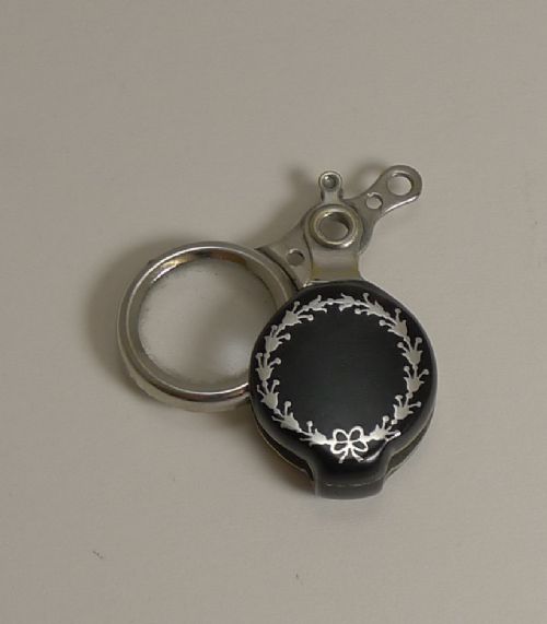 Pretty Tortoise Shell Clad Magnifying Glass / Loop - Silver Pique