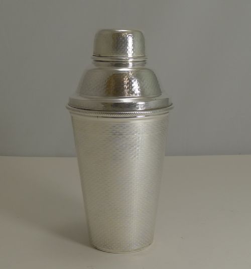 Unusual Art Deco English Cocktail Shaker by James Dixon and Sons C.1930