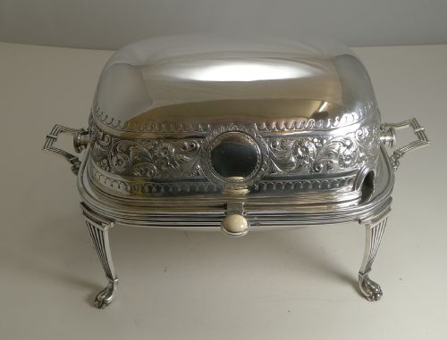 Stunning Antique English Revolving Breakfast Dish by Alexander Clark C.1895