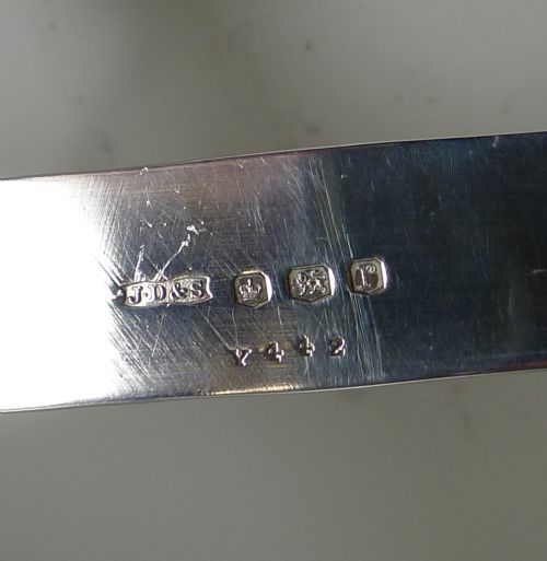 fig 1. English Sterling Silver and Cut Crystal Hors D'oeuvres Dish by James Dixon and Sons