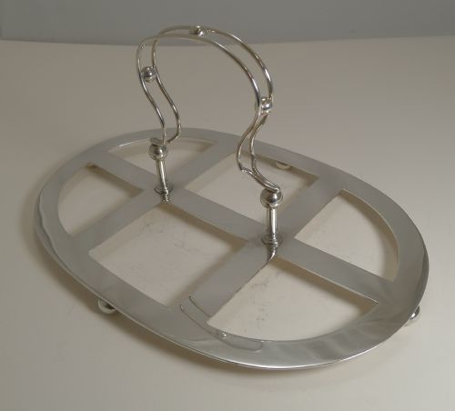 fig 2. English Sterling Silver and Cut Crystal Hors D'oeuvres Dish by James Dixon and Sons
