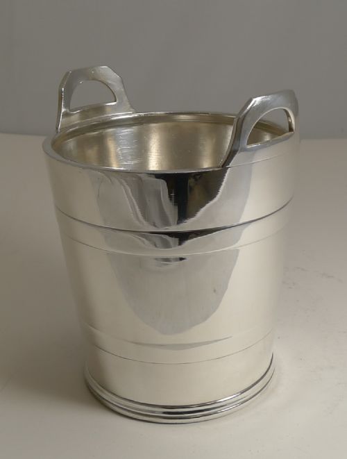 fig 1. Vintage English Silver Plated Ice Bucket by Elkington and Co.