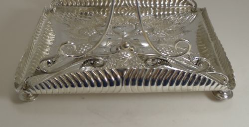 fig 1. Quality Antique English Silver Plated Fruit Basket c.1890 by Pinder Brothers, Sheffield