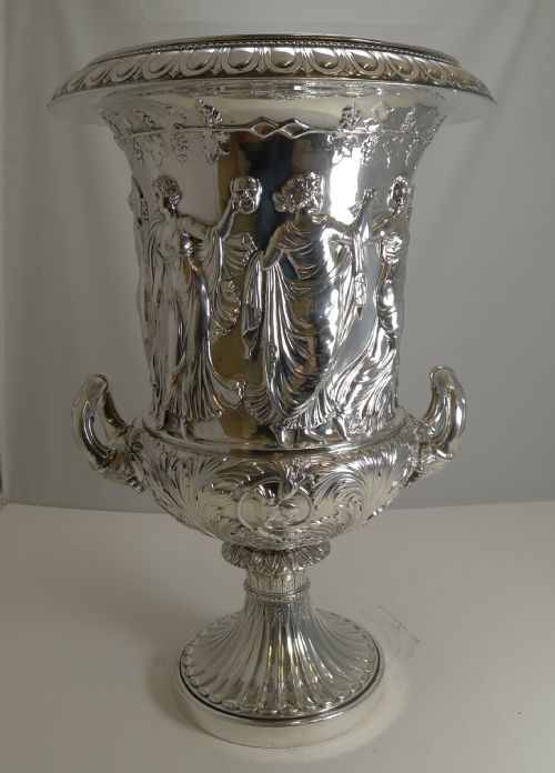 Magnificent Antique English Oversized Wine / Champagne Cooler or Bucket - 19 1/2"
