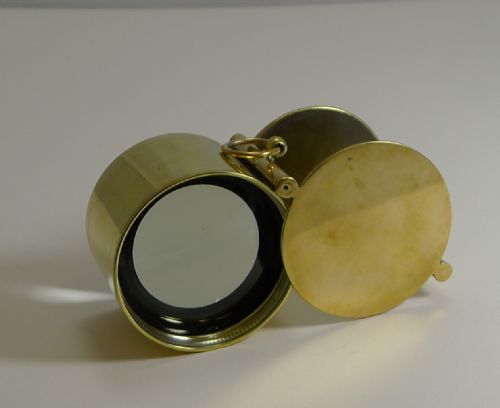 Oversized Antique English Folding Coddington Magnifying Glass C.1880