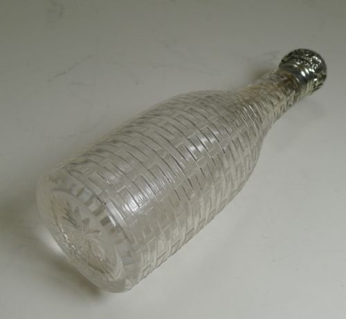 SILVER TOPPED MINIATURE CHAMPAGNE LIQUOR BOTTLE 1898 - ADDITIONAL PHOTO 3