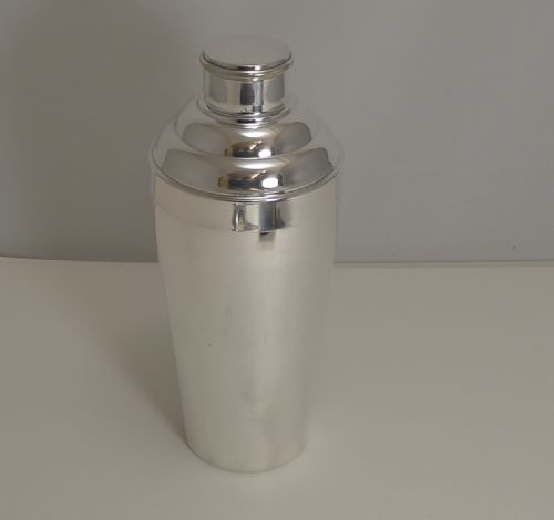 fig 1. Large French Art Deco Silver Plated Cocktail Shaker c.1930
