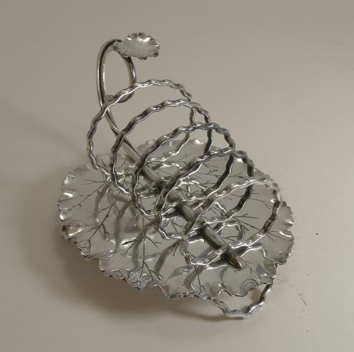 Antique English Naturalistic Toast Rack by Hukin and Heath