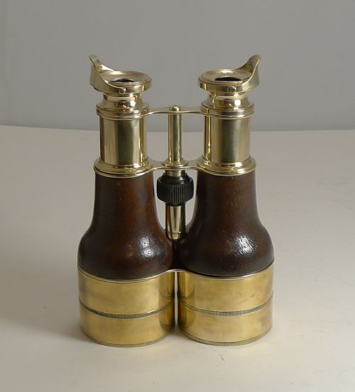 Pair Antique Ww1 British Officer's Binoculars by Ross, London C.1916
