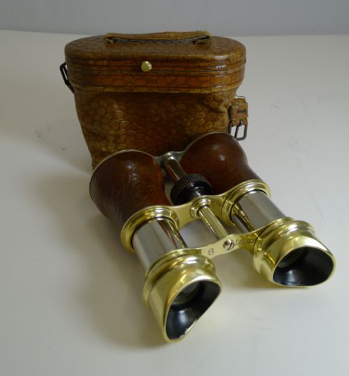 fig 1. Unusual Pair Antique English Binoculars c.1900