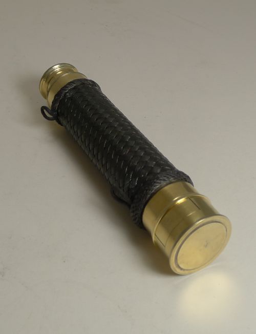fig 2. Antique English Three Drawer Brass Telescope by J H Steward c.1880
