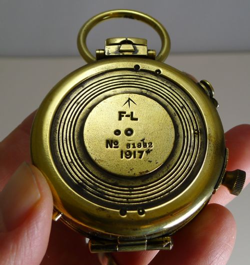 fig 1. WW1 1917 British Army Officer's Compass - Verner's Patent MK VIII by French Ltd.