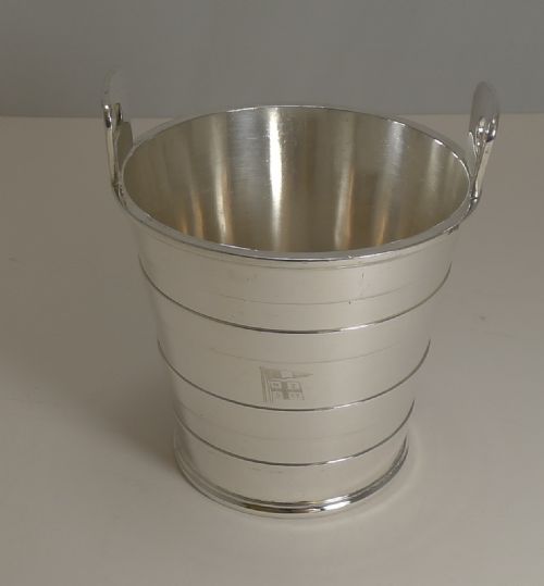 fig 1. Antique English Silver Plated Ice Bucket by Mappin and Webb - New Zealand Shipping Co.