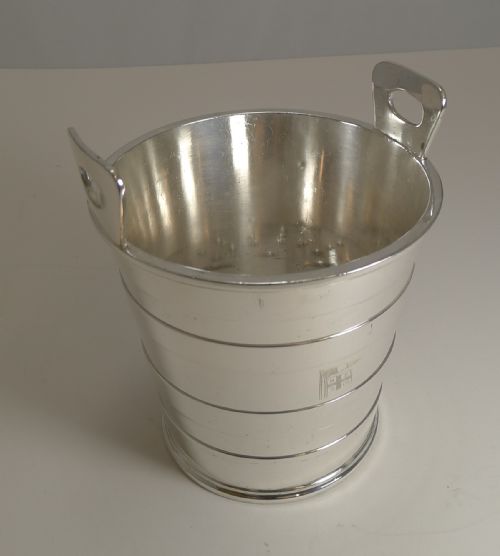 fig 2. Antique English Silver Plated Ice Bucket by Mappin and Webb - New Zealand Shipping Co.