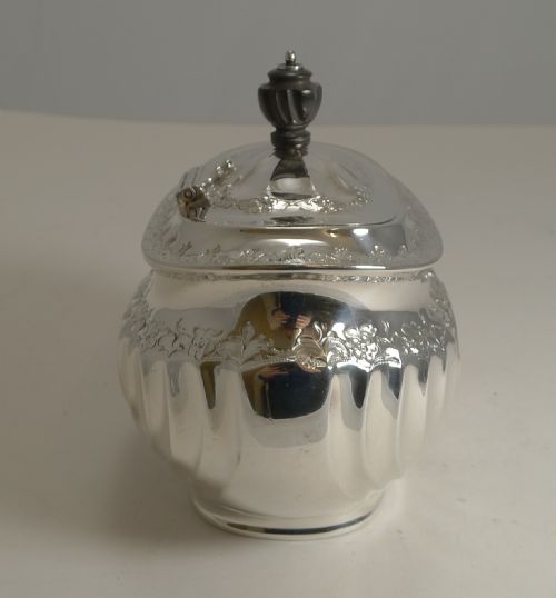 fig 1. English Silver Plated Tea Caddy by Atkin Brothers - Reg. 1889