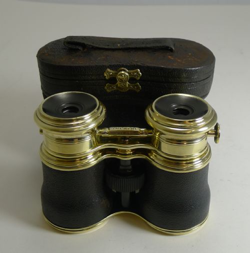 Antique French Made Triple Optic Binoculars - Marine / Theatre / Field C.1900 by Lemaire, Paris