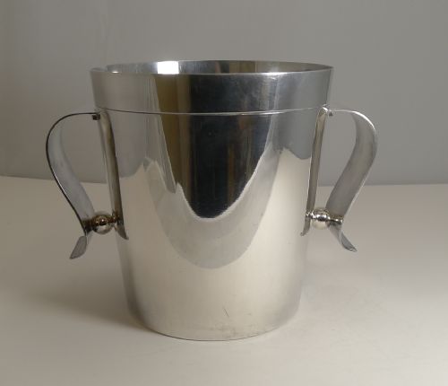 Rare Christofle Gallia Art Deco Wine Cooler / Champagne Bucket by Luc Lanel