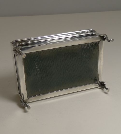 ANTIQUE ENGLISH STERLING SILVER AND TORTOISESHELL JEWELLERY BOX 1919 - ADDITIONAL PHOTO 11
