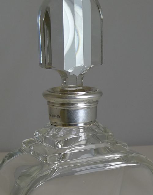 fig 2. Art Deco Sterling Silver Collared Decanter by Asprey and Co. - 1938
