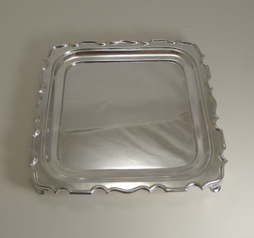 Vintage English Art Deco Silver Plated Cocktail / Drinks Tray C.1928