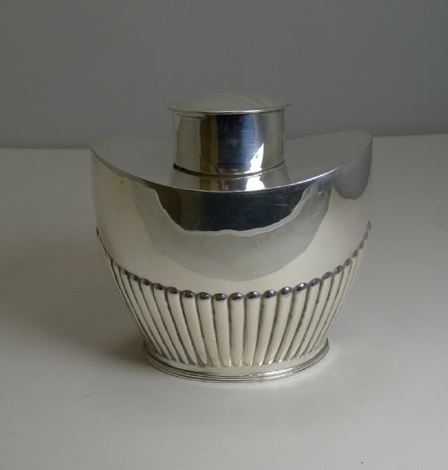 Large Antique English Silver Plated Tea Caddy C.1890