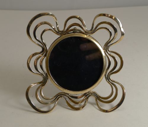 Antique English Brass Ribbon Photograph / Picture Frame C.1890