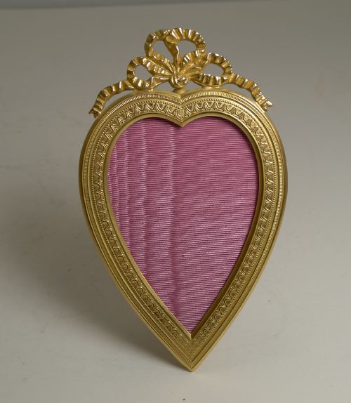 Antique French Heart Shaped Picture / Photograph Frame C.1900