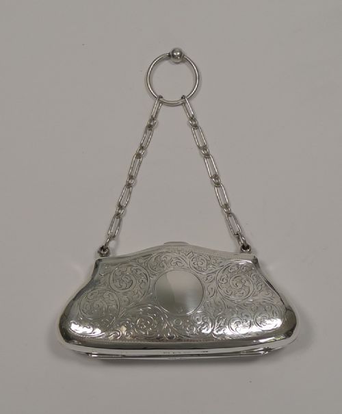 fig 1. Antique English Sterling Silver Coin Purse - 1913