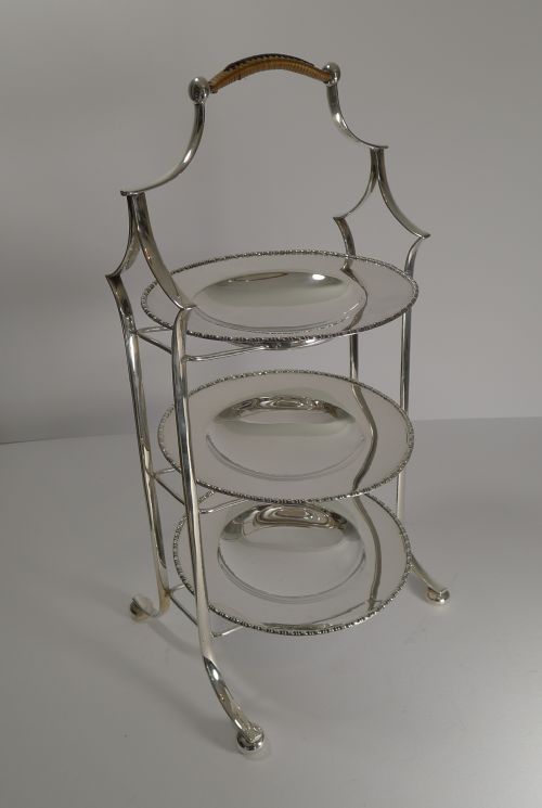 Top-notch Large Antique Cake Stand by Mappin and Webb C.1910