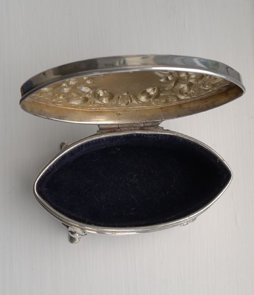 fig 1. Antique English Sterling Silver Ring Box 1905