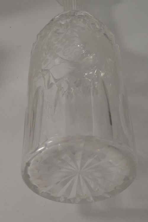 fig 2. Four Antique English Wine Decanters In Stand c.1890