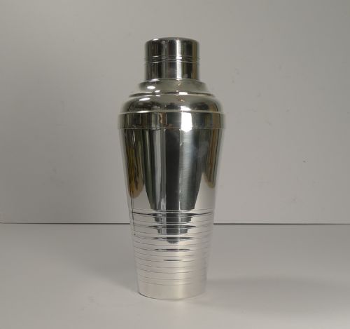 French Art Deco Silver Plated Cocktail Shaker C.1930