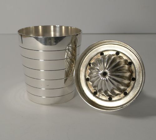 Rare French Individual Cocktail Shaker with Integral Lemon Squeezer - "Vulcain"