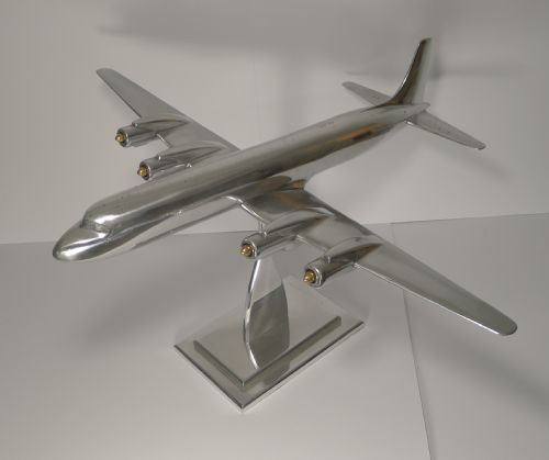 Large Aluminium Douglas Dc-7 Model Airplane C.1953