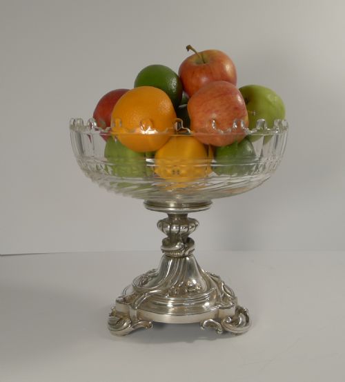 ANTIQUE CHRISTOFLE ET CIE SILVERED BRONZE AND CRYSTAL CENTREPIECE C1900 - ADDITIONAL PHOTO 2