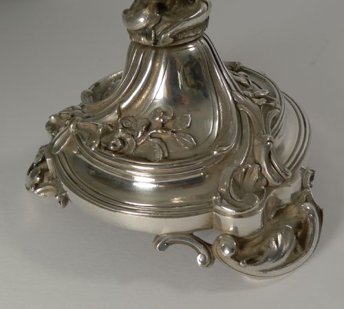 ANTIQUE CHRISTOFLE ET CIE SILVERED BRONZE AND CRYSTAL CENTREPIECE C1900 - ADDITIONAL PHOTO 6