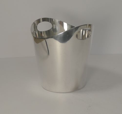 Rare Modernist Silver Plated Ice Bucket by Walker & Hall
