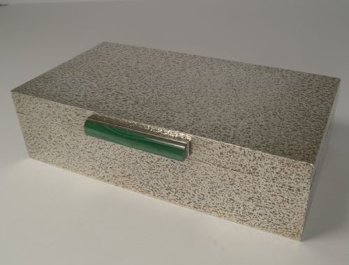 Deakin and Francis for Garrard - Outstanding Sterling Silver and Malachite Box