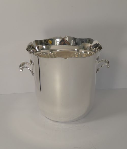 French Art Deco Silver Plated Champagne Bucket / Wine Cooler by Ercuis