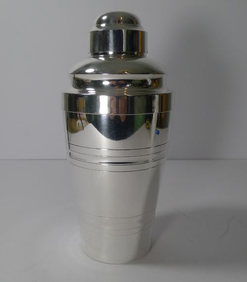 fig 1. French Art Deco St. Medard Cocktail Shaker With Lemon Reamer c.1930